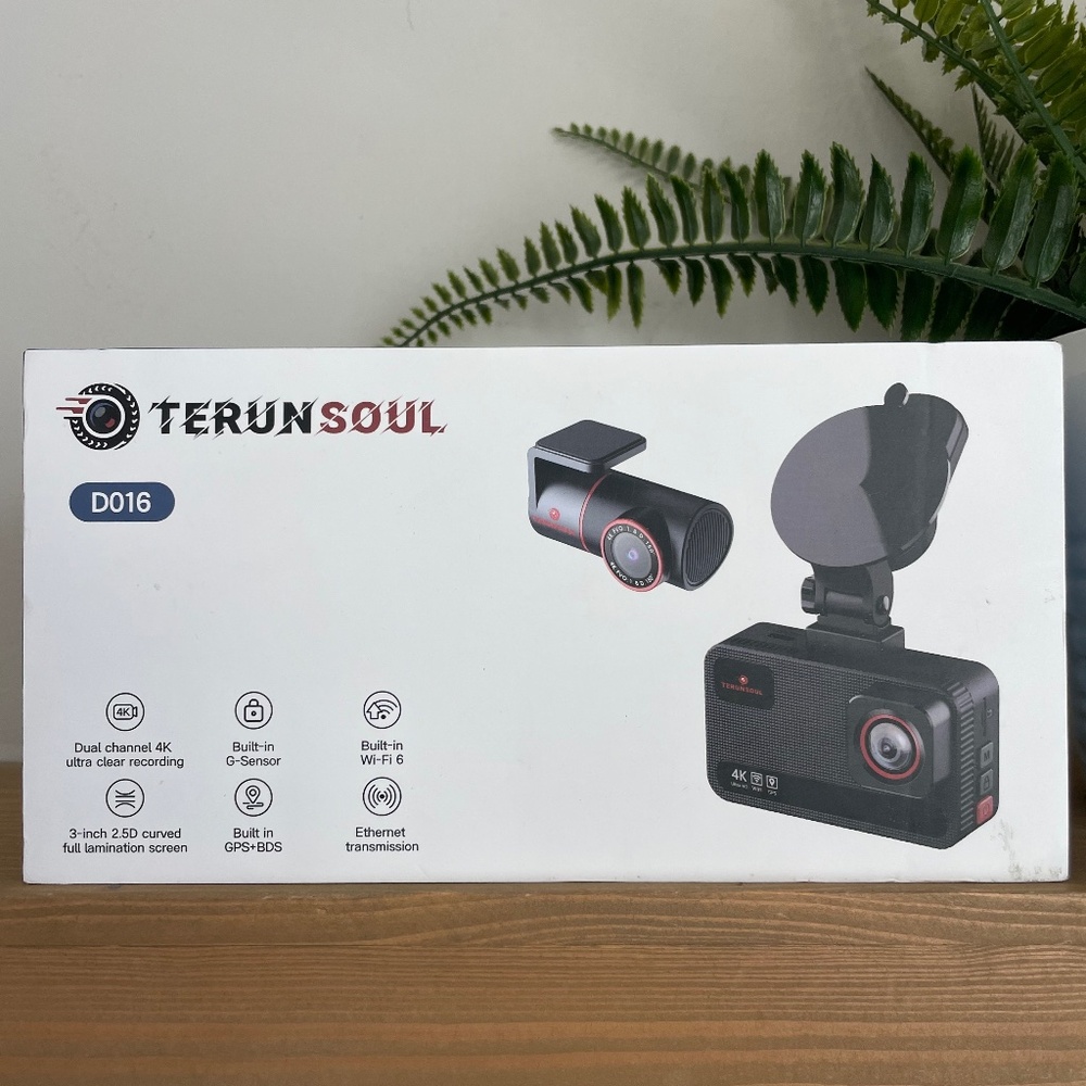 TERUNSOUL 4K Dual Dash Cam w/ GPS & WiFi 6 – Front & Rear – Ultra HD